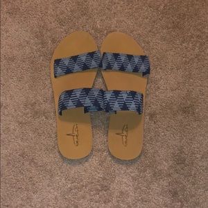 Blue Fin sandals size 10 with crochet straps